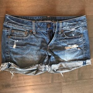 AE denim shorts